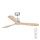 FARO 33373DC - Ventilador de techo LANTAU madera/cromo mate Ø 132 cm + control remoto
