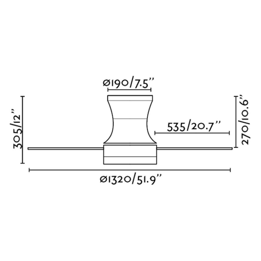 FARO 33386 - Ventilador de techo TONSAY 2xE27/15W/230V
