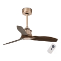 FARO 33423 - Ventilador de techo JUST FAN marrón/cobre Ø 81 cm + mando a distancia