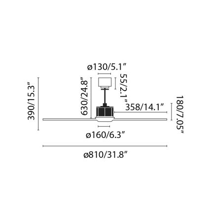 FARO 33425 - Ventilador de techo JUST FAN Ø 81 cm + control remoto