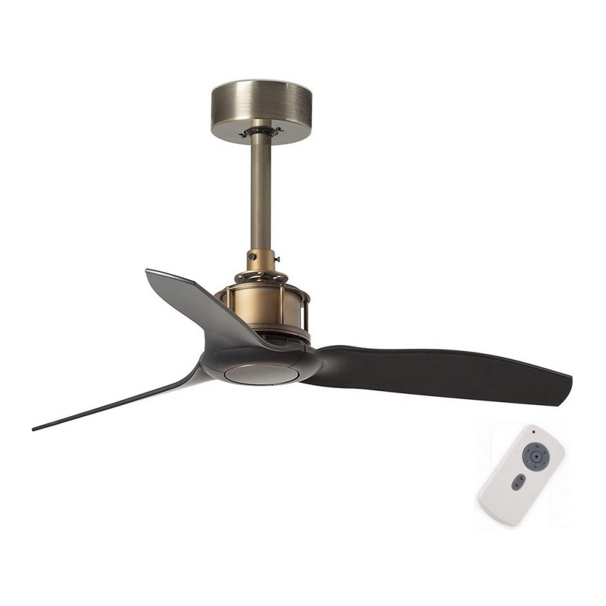 FARO 33429 - Ventilador de techo JUST FAN negro/dorado Ø 81 cm + control remoto