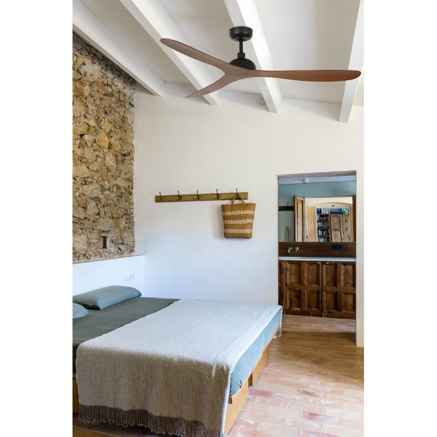 FARO 33447WT - Ventilador de techo GOTLAND L marrón/negro diá. 132 cm Wi-Fi Tuya + control remoto