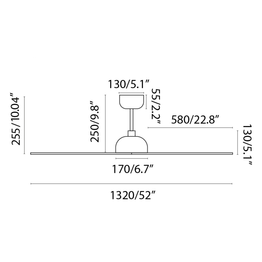 FARO 33447WT - Ventilador de techo GOTLAND L marrón/negro diá. 132 cm Wi-Fi Tuya + control remoto
