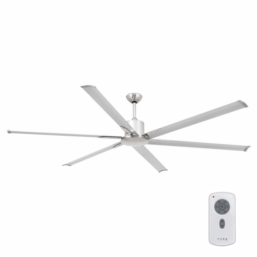 FARO 33465A - Ventilador de techo ANDROS XL cromo mate Ø 213 cm + control remoto