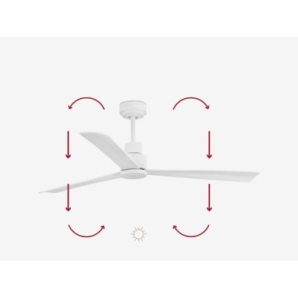 FARO 33487WP - Ventilador de techo NASSAU M blanco d. 128 cm SMART + control remoto