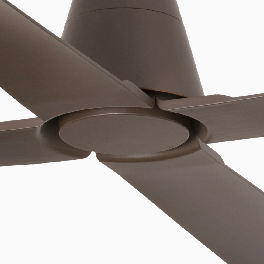 FARO 33490 - Ventilador de techo TYPHOON IP44 marrón + mando a distancia