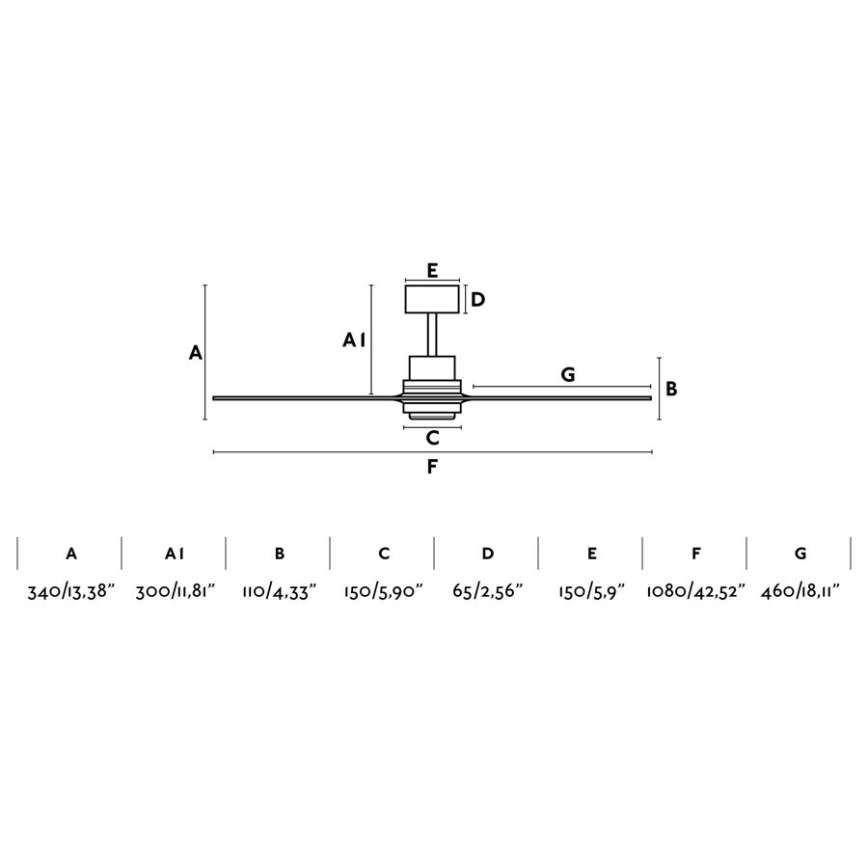 FARO 33508DC - Ventilador de techo MINI LANTAU cromo mate/marrón diá. 108 cm + control remoto