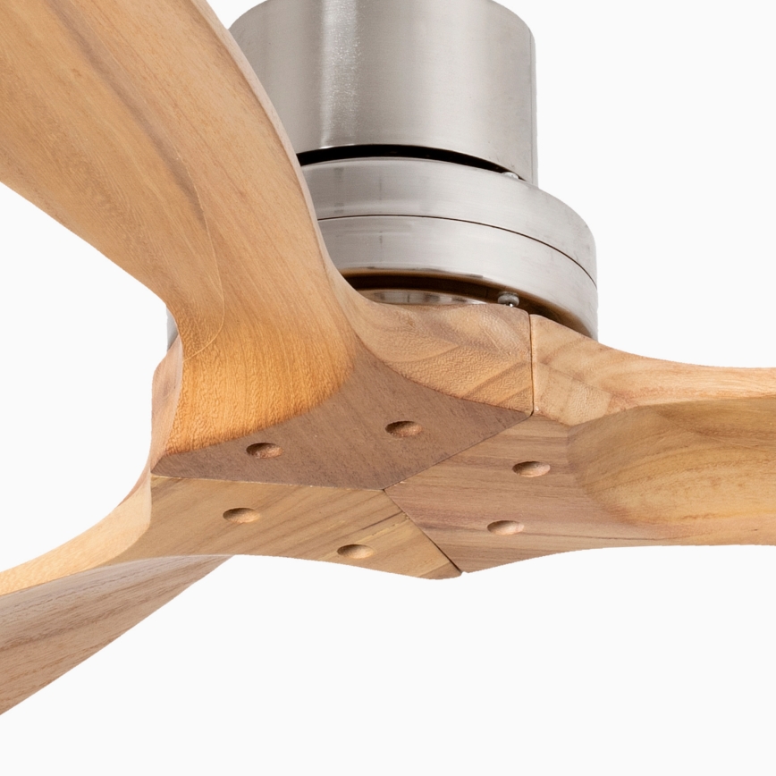 FARO 33509DC - Ventilador de techo MINI LANTAU cromo mate/madera diá. 107 cm + control remoto