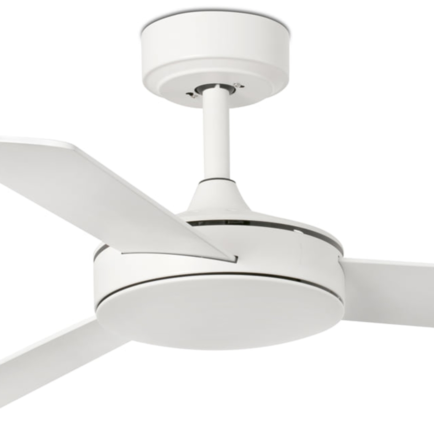 FARO 33603DCWT - Ventilador de techo MINI MALLORCA S marrón/blanco diá. 106 cm Wi-Fi Tuya + control remoto