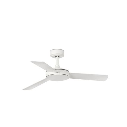 FARO 33603DCWT - Ventilador de techo MINI MALLORCA S marrón/blanco diá. 106 cm Wi-Fi Tuya + control remoto