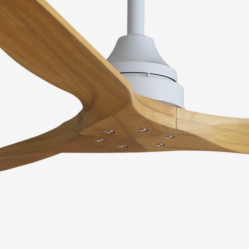 FARO 33728DC - Ventilador de techo ALO L madera/blanco d. 152 cm + control remoto
