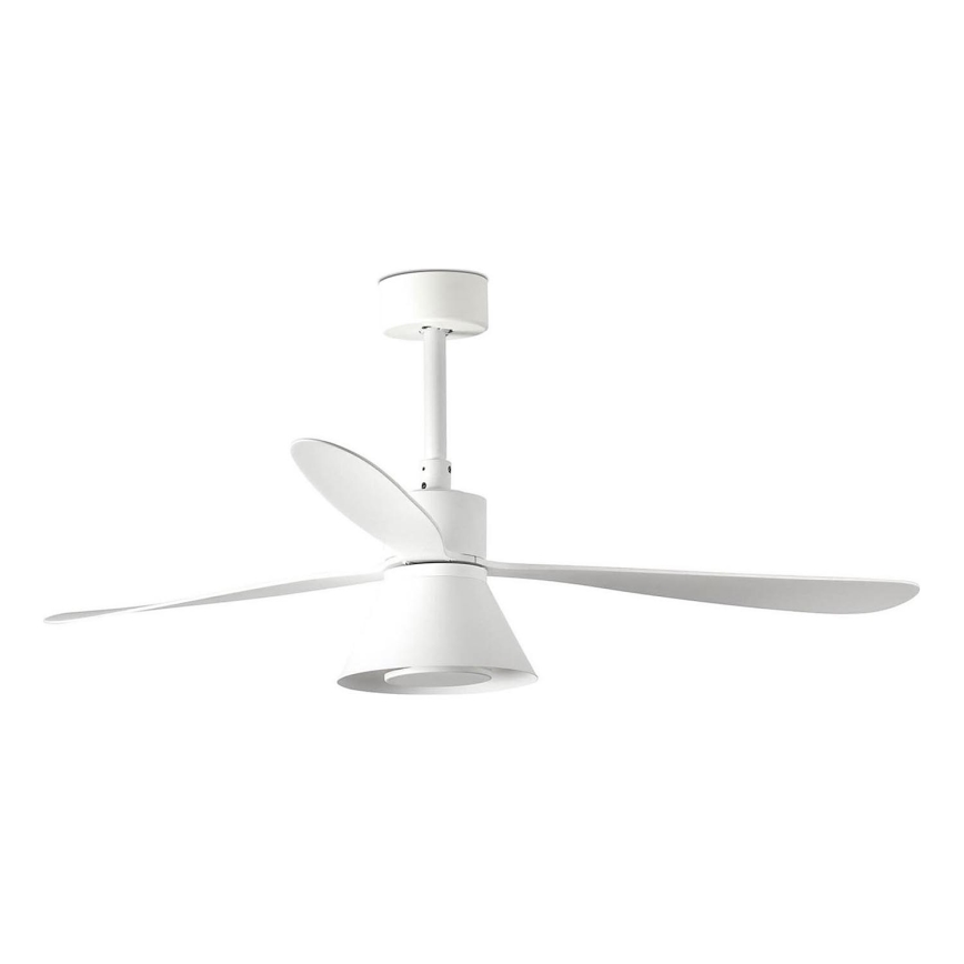 FARO 33760WT-22 - Ventilador de techo LED regulable AMELIA L CONE LED/20W/230V 2700/3500/5000K, blanco, diámetro 132 cm, Wi-Fi Tuya + mando a distancia