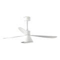 FARO 33760WT-22 - Ventilador de techo regulable AMELIA L CONE LED/20W/230V 2700/3500/5000K color blanco pr. 132 cm Wi-Fi Tuya + control remoto