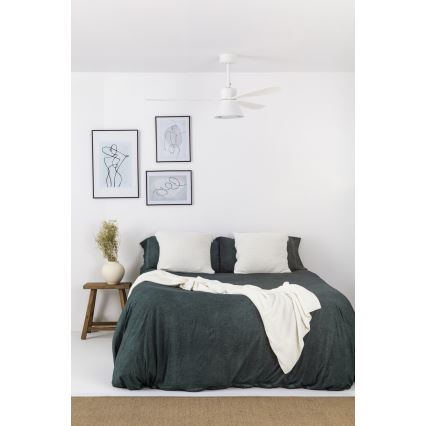 FARO 33760WT-22 - Ventilador de techo LED regulable AMELIA L CONE LED/20W/230V 2700/3500/5000K blanco diá. 132 cm Wi-Fi Tuya + control remoto
