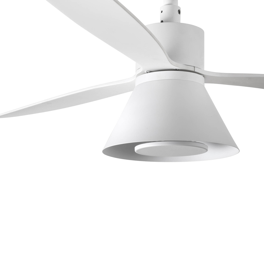 FARO 33760WT-22 - Ventilador de techo LED regulable AMELIA L CONE LED/20W/230V 2700/3500/5000K blanco diá. 132 cm Wi-Fi Tuya + control remoto