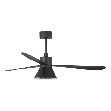 FARO 33761WT-23 - Ventilador de techo regulable AMELIA L CONE LED/20W/230V 2700/3500/5000K color negro pr. 132 cm Wi-Fi Tuya + control remoto