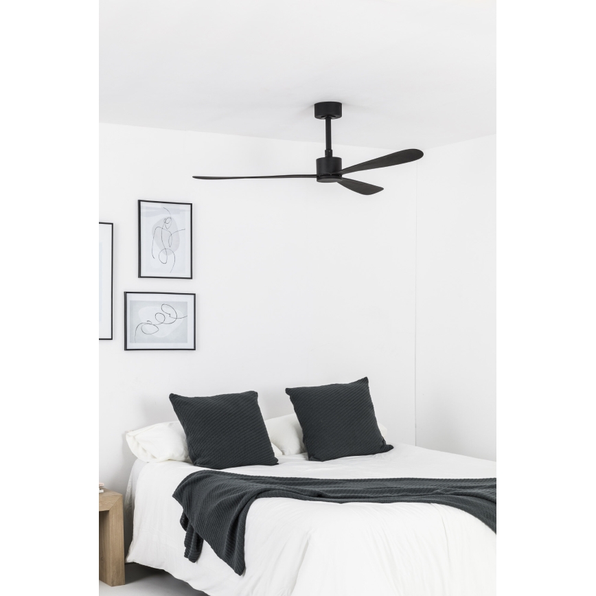FARO 33761WT - Ventilador de techo AMELIA L negro diá. 132 cm Wi-Fi Tuya + control remoto