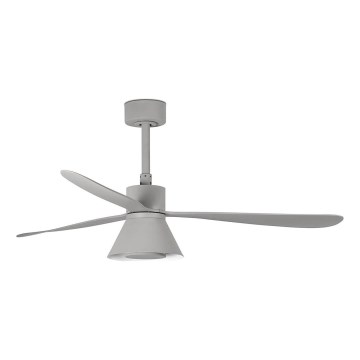 FARO 33762WT-24 - Ventilador de techo LED regulable AMELIA L CONE LED/20W/230V 2700/3500/5000K gris 132 cm Wi-Fi Tuya + control remoto