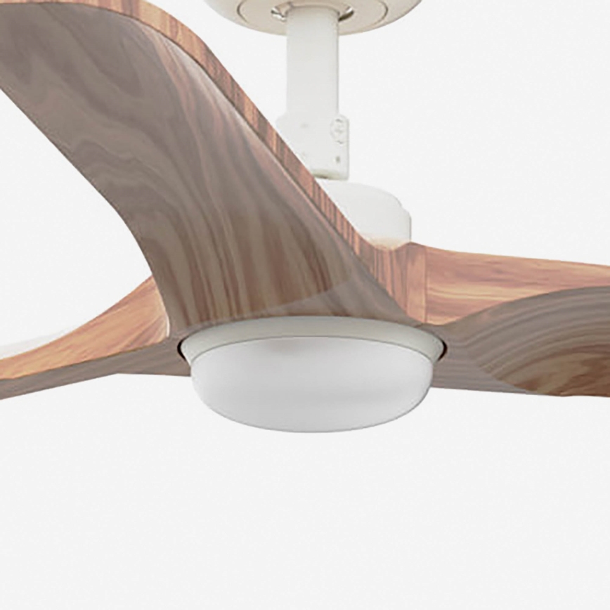 FARO 33805-1TW - Ventilador de techo LED regulable HEYWOOD S LED/10W/230V 2700/4000/6000K madera/blanco d. 90 cm + control remoto