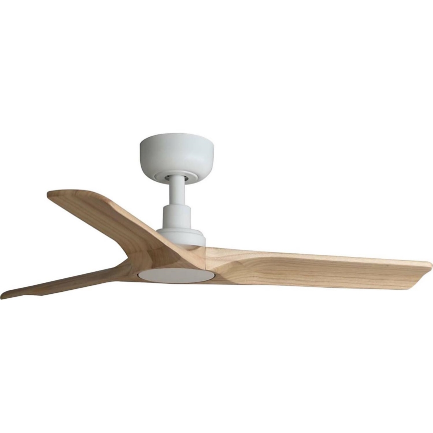 FARO 33805WT - Ventilador de techo HEYWOOD S madera/blanco diá. 90 cm Wi-Fi Tuya + control remoto