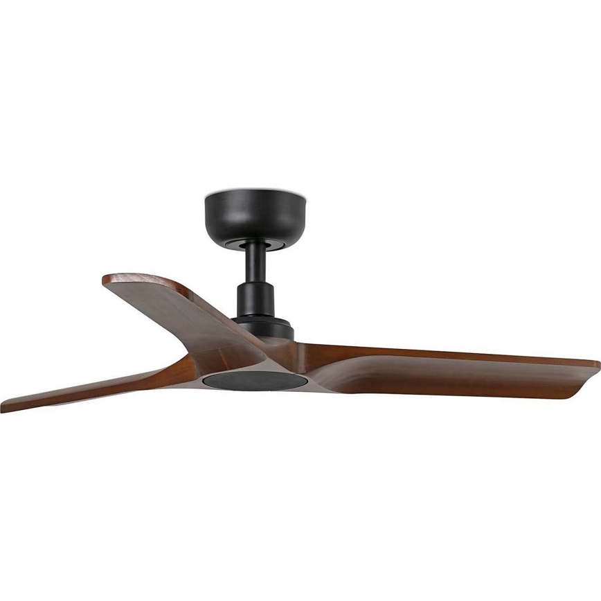 FARO 33806WT - Ventilador de techo HEYWOOD S madera/negro diá. 90 cm Wi-Fi Tuya + control remoto