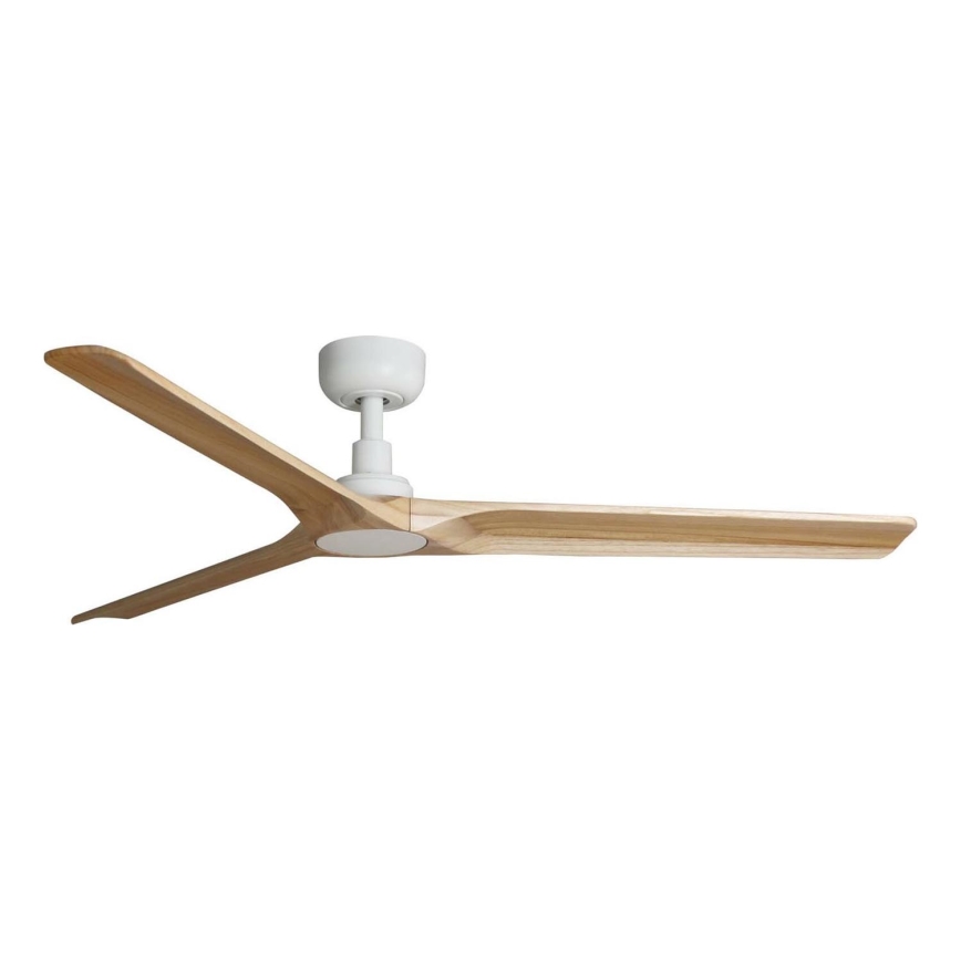 FARO 33810WT - Ventilador de techo HEYWOOD L madera/blanco diá. 132 cm Wi-Fi Tuya + control remoto
