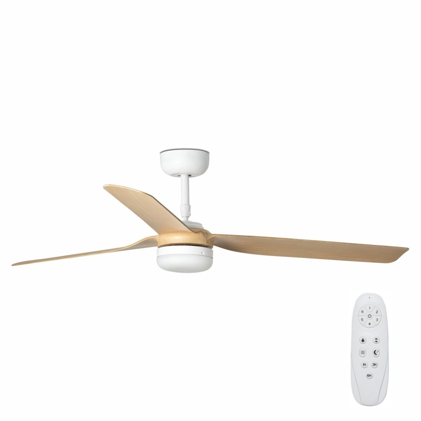 FARO 33816-20 - Ventilador de techo LED PUNT LED/18W/230V Wi-Fi beige/blanco + control remoto