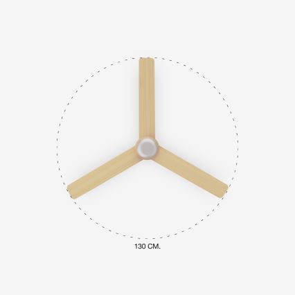 FARO 33816-20 - Ventilador de techo LED PUNT LED/18W/230V Wi-Fi beige/blanco + control remoto