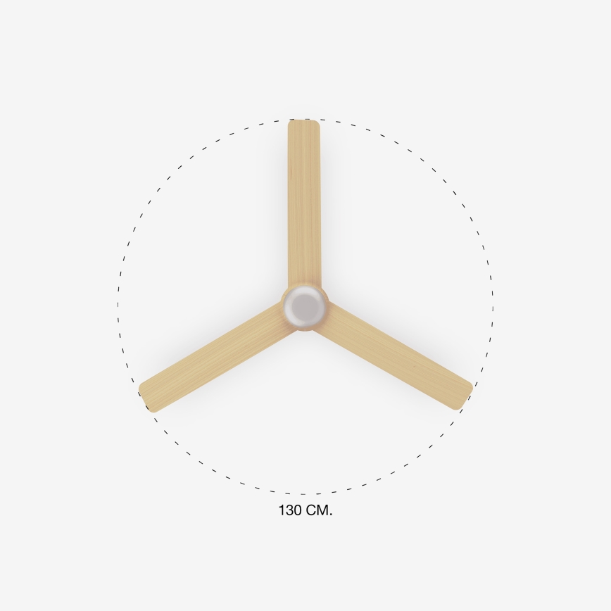 FARO 33816-20 - Ventilador de techo LED PUNT LED/18W/230V Wi-Fi beige/blanco + control remoto