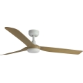 FARO 33816WT - Ventilador de techo PUNT M marrón/blanco diá. 132 cm Wi-Fi Tuya + control remoto