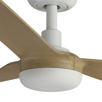 FARO 33816WT - Ventilador de techo PUNT M marrón/blanco diá. 132 cm Wi-Fi Tuya + control remoto