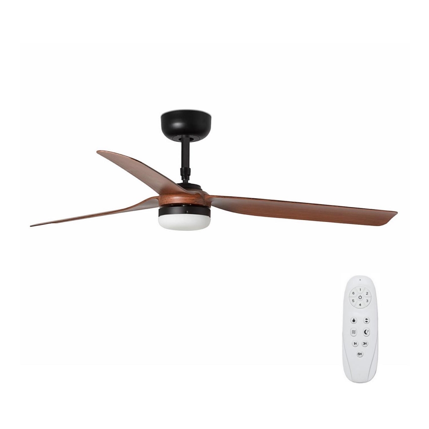 FARO 33817-21 - Ventilador de techo LED PUNT LED/24W/230V 3000/4000/6500K marrón/negro + control remoto