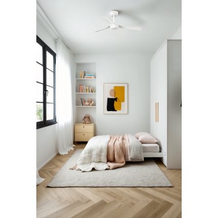 FARO 33820 - Ventilador de techo MINI PUNT S blanco diá. 90 cm + control remoto