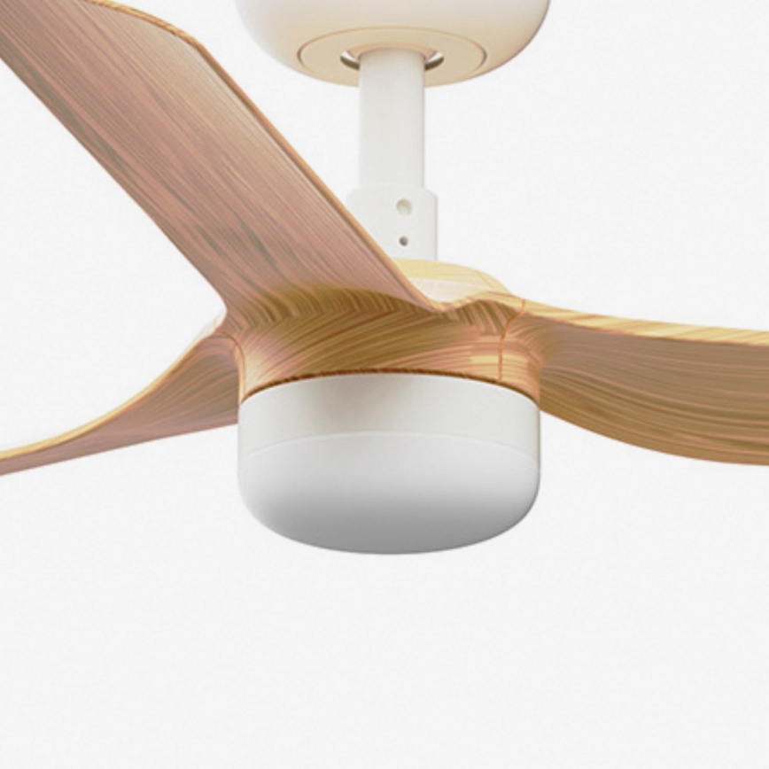 FARO 33821-1TW - Ventilador de techo LED regulable MINI PUNT S LED/10W 2700/4000/6000K madera/blanco diá. 90 cm + control remoto