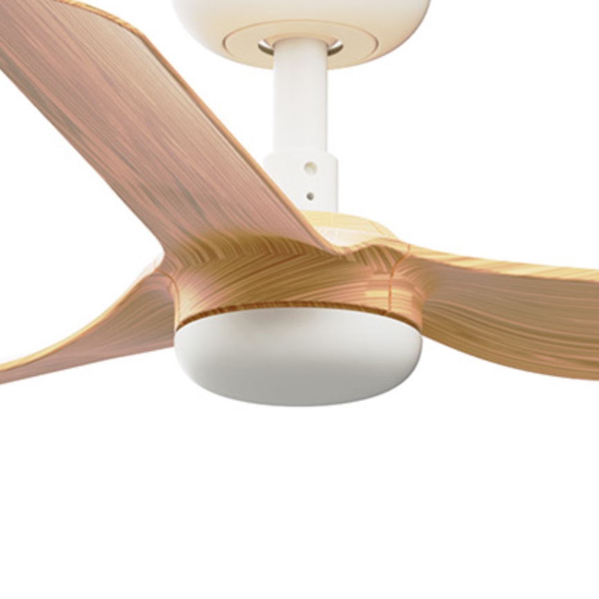 FARO 33821WT - Ventilador de techo MINI PUNT S marrón/blanco diá. 90 cm Wi-Fi Tuya + control remoto