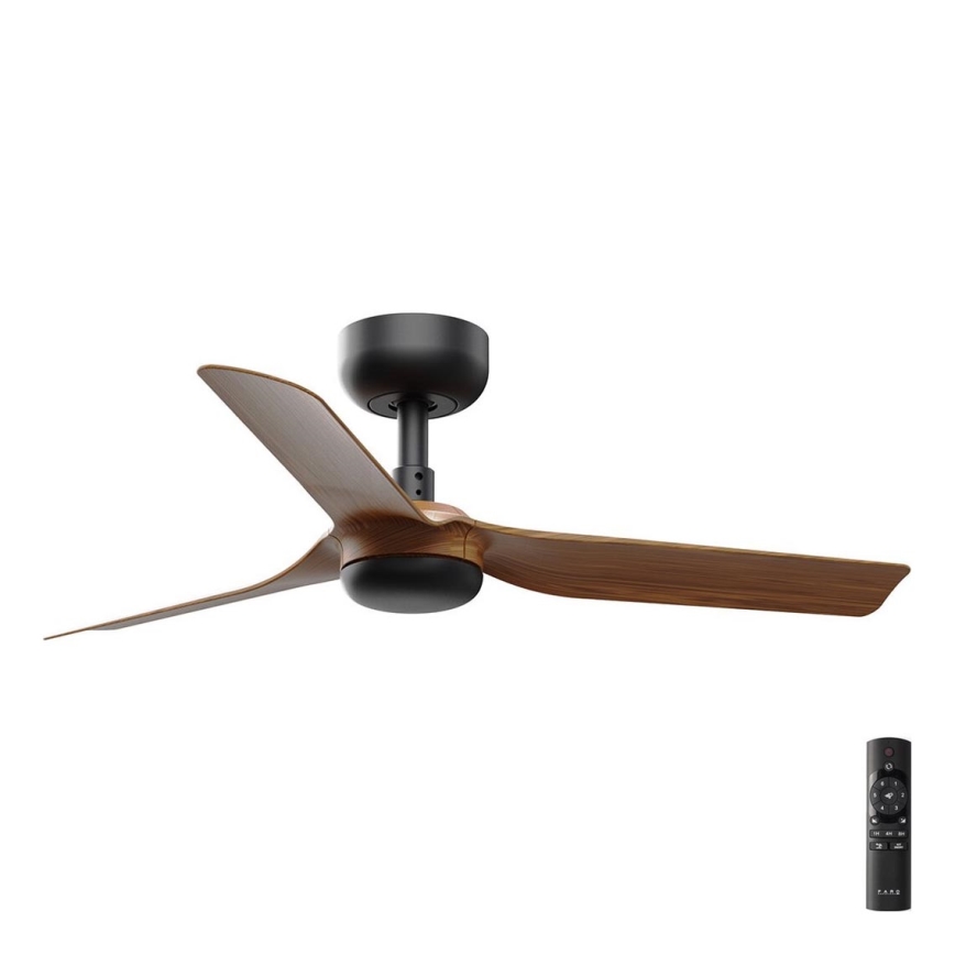 FARO 33823 - Ventilador de techo MINI PUNT S marrón/negro diá. 90 cm + control remoto