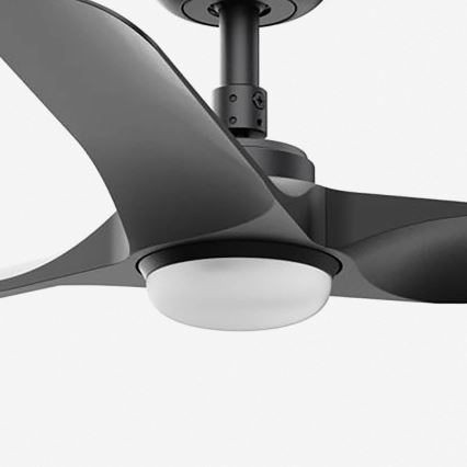 FARO 33825WT-1TW - Ventilador de techo LED regulable HEY S LED/10W/230V 2700/4000/6000K negro diá. 90 cm Wi-Fi Tuya + control remoto