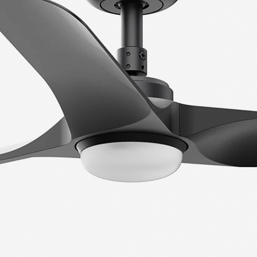 FARO 33825WT-1TW - Ventilador de techo LED regulable HEY S LED/10W/230V 2700/4000/6000K negro diá. 90 cm Wi-Fi Tuya + control remoto