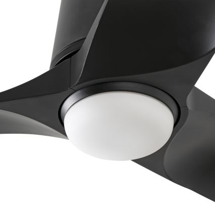 FARO 33827-1TW - Ventilador de techo LED regulable HEY TUB S LED/10W/230V 2700/4000/6000K negro diá. 90 cm + control remoto