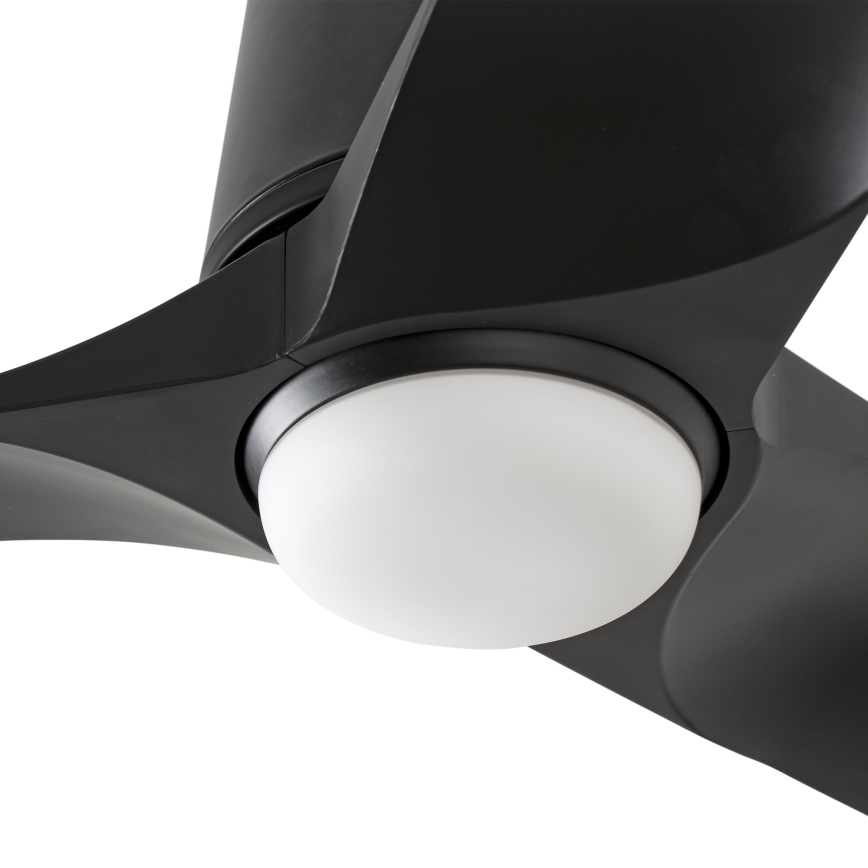 FARO 33827-1TW - Ventilador de techo LED regulable HEY TUB S LED/10W/230V 2700/4000/6000K negro diá. 90 cm + control remoto