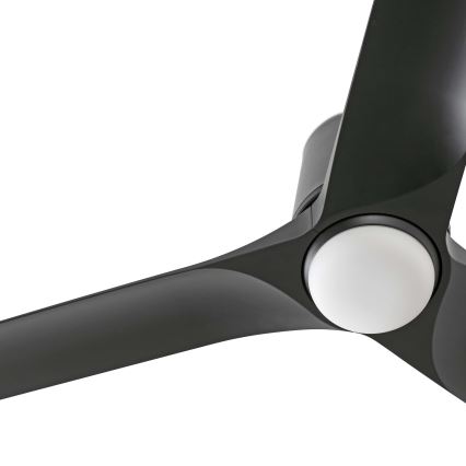 FARO 33827WT-1TW - Ventilador de techo LED regulable HEY TUB S LED/10W/230V 2700/4000/6000K negro diá. 90 cm Wi-Fi Tuya + control remoto