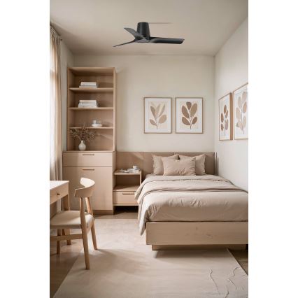 FARO 33827WT - Ventilador de techo HEY TUB S negro diá. 90 cm Wi-Fi Tuya + control remoto