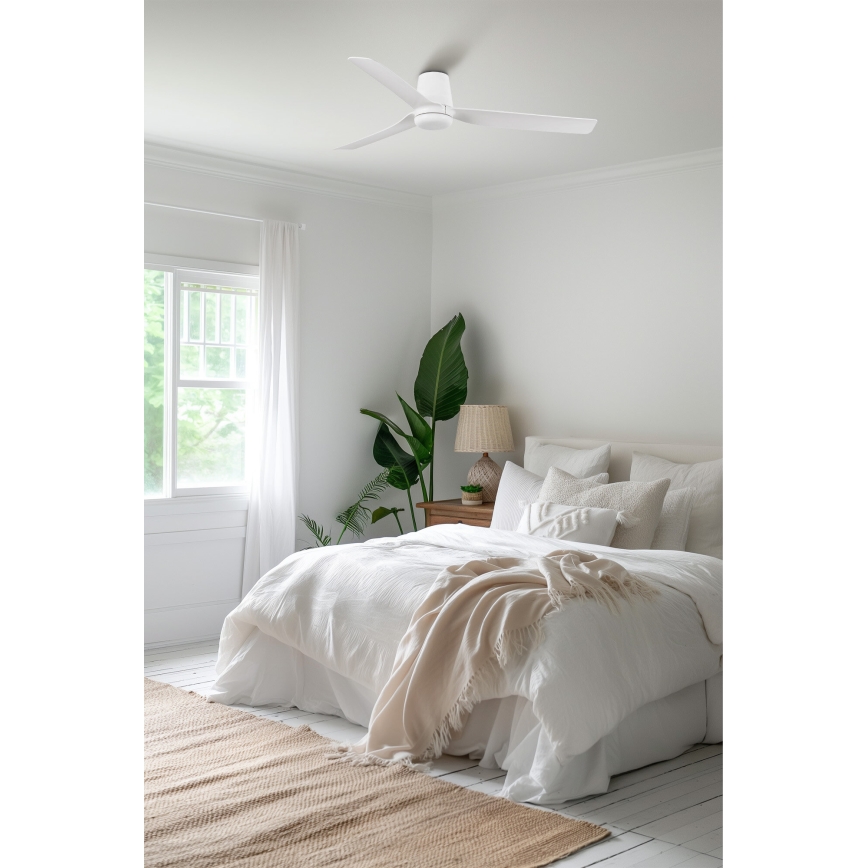 FARO 33828WT - Ventilador de techo PUNT TUB M blanco diá. 132 cm Wi-Fi Tuya + control remoto