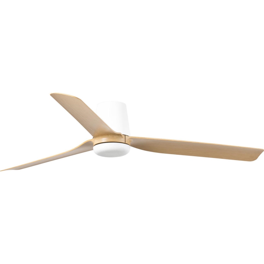 FARO 33829 - Ventilador de techo PUNT TUB M marrón/blanco diá. 130 cm + control remoto