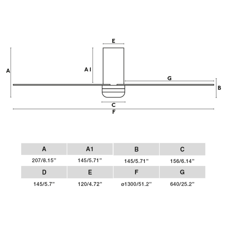 FARO 33829 - Ventilador de techo PUNT TUB M marrón/blanco diá. 130 cm + control remoto