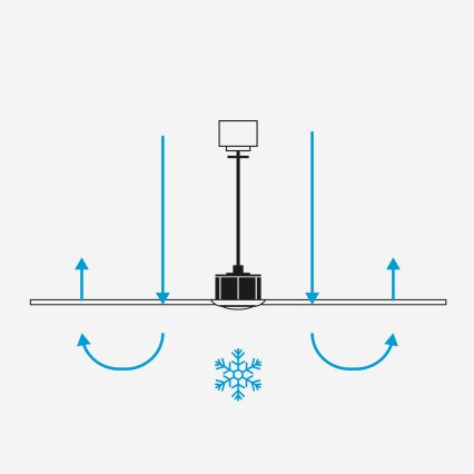 FARO 33829WT-1TW - Ventilador de techo LED regulable PUNT TUB M LED/18W/230V 3000/4200/6500K marrón/blanco diá. 132 cm Wi-Fi Tuya + control remoto