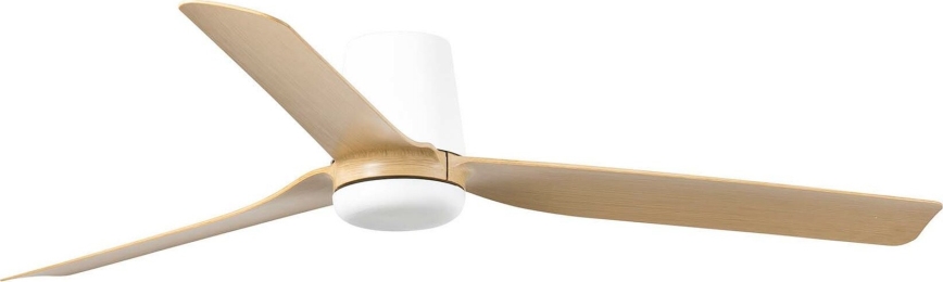 FARO 33829WT - Ventilador de techo PUNT TUB M marrón/blanco diá. 132 cm Wi-Fi Tuya + control remoto