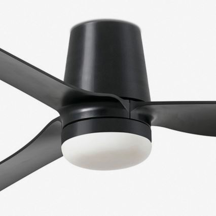 FARO 33830-1TW - Ventilador de techo LED regulable PUNT TUB M LED/18W/230V 3000/4200/6500K diá. 130 cm negro + control remoto