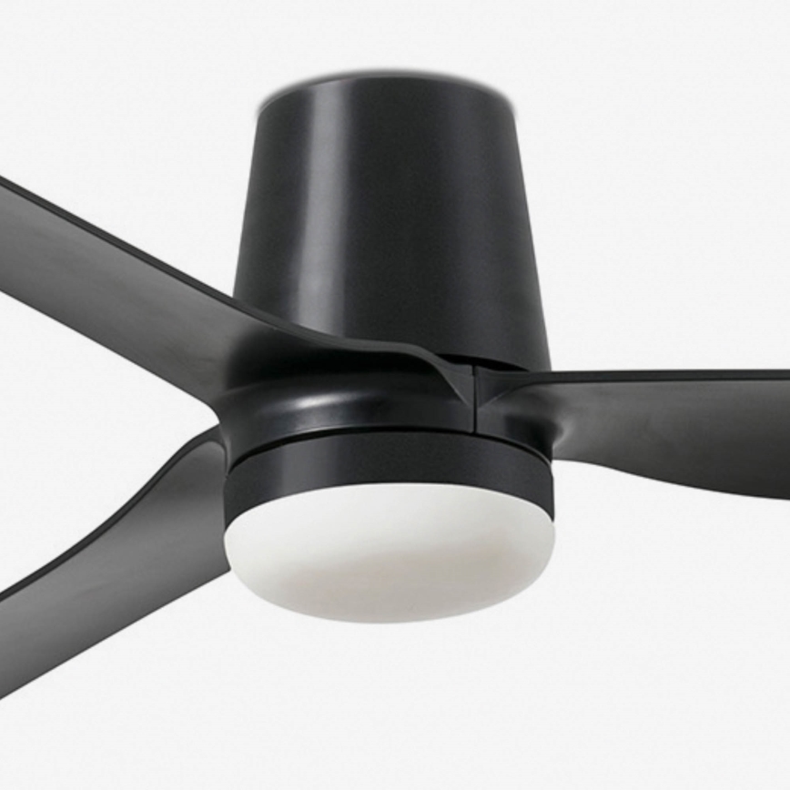 FARO 33830-1TW - Ventilador de techo LED regulable PUNT TUB M LED/18W/230V 3000/4200/6500K diá. 130 cm negro + control remoto