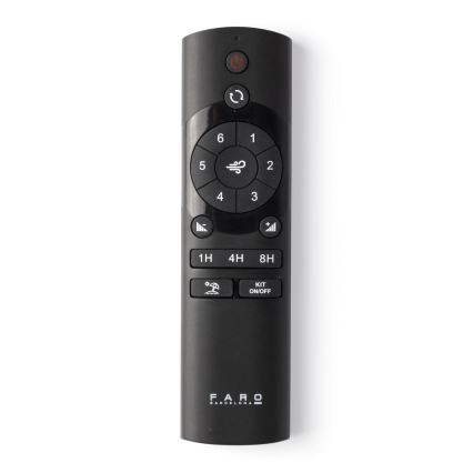FARO 33830-1TW - Ventilador de techo LED regulable PUNT TUB M LED/18W/230V 3000/4200/6500K diá. 130 cm negro + control remoto